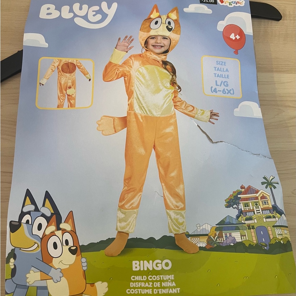 Bingo Child Costume Size 4-6X